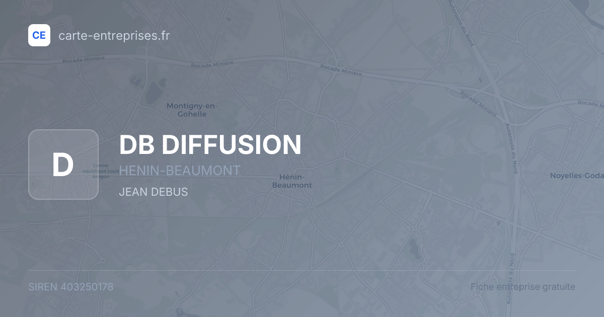 DB DIFFUSION — 403250178 — fiche entreprise
