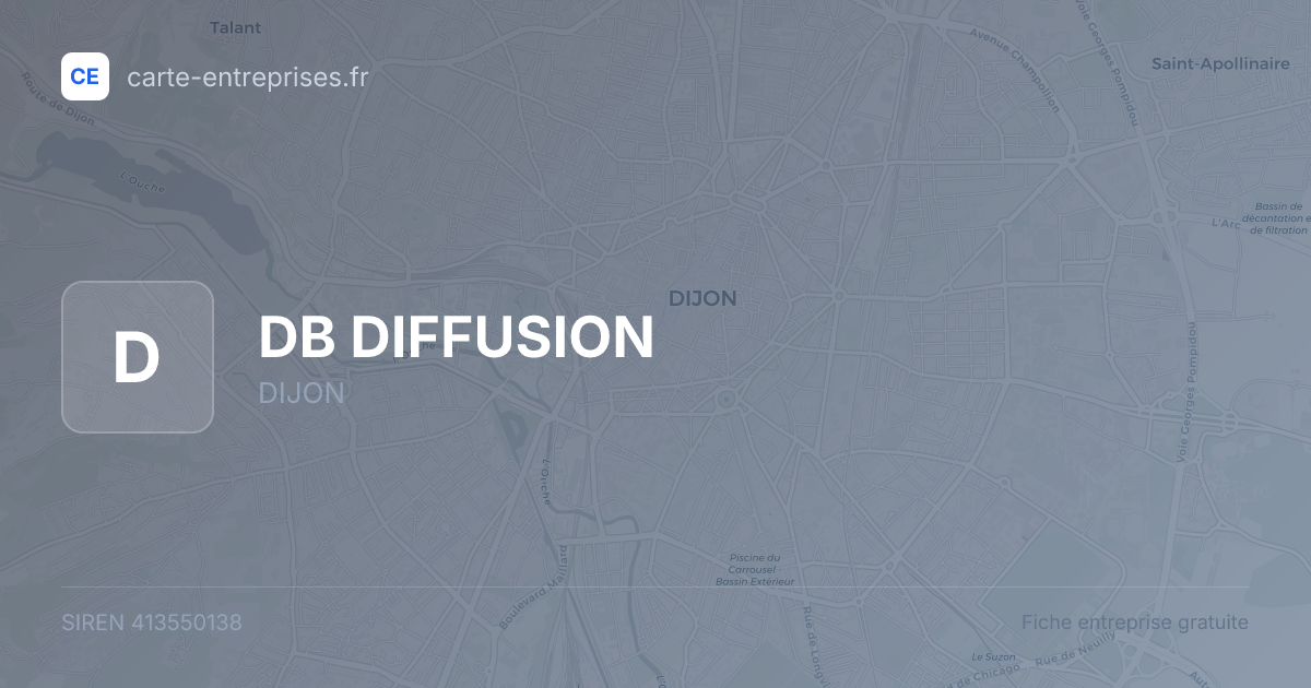 DB DIFFUSION — 413550138 — fiche entreprise