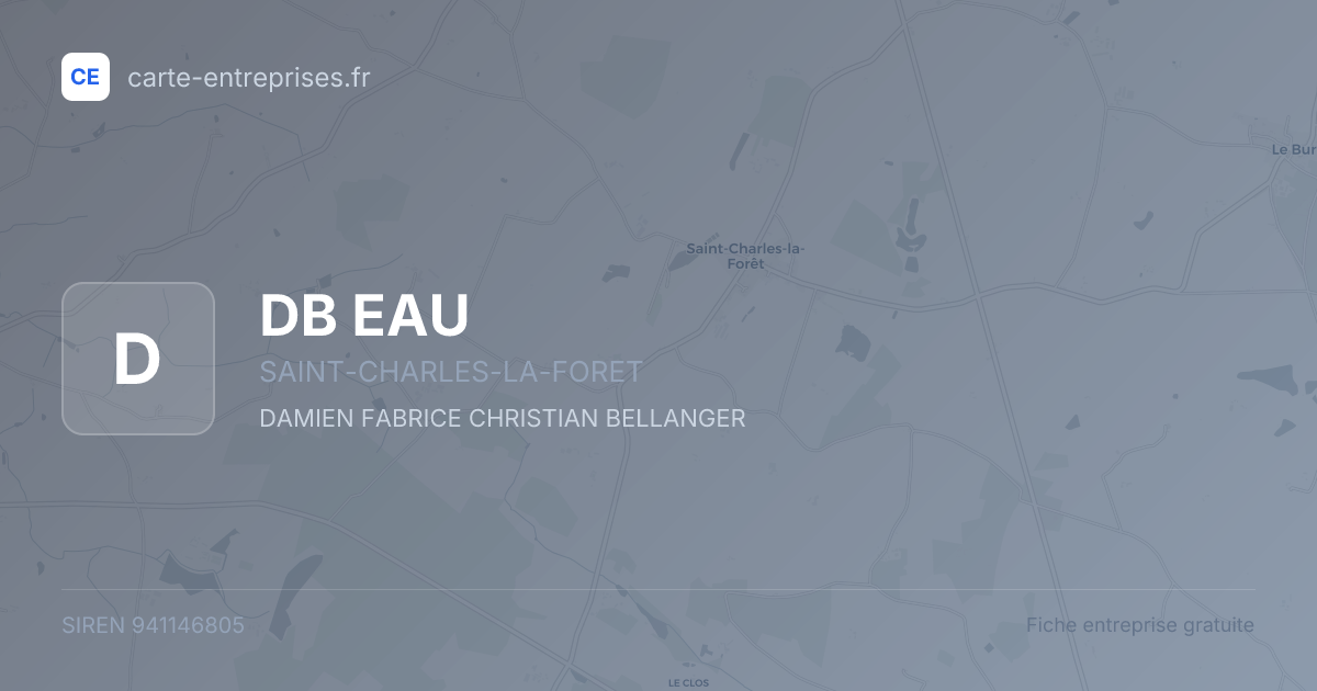 DB EAU — 941146805 — fiche entreprise