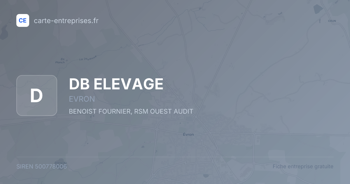 DB ELEVAGE — 500778006 — fiche entreprise