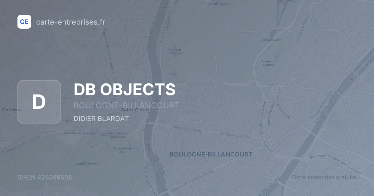 DB OBJECTS — 428289508 — fiche entreprise