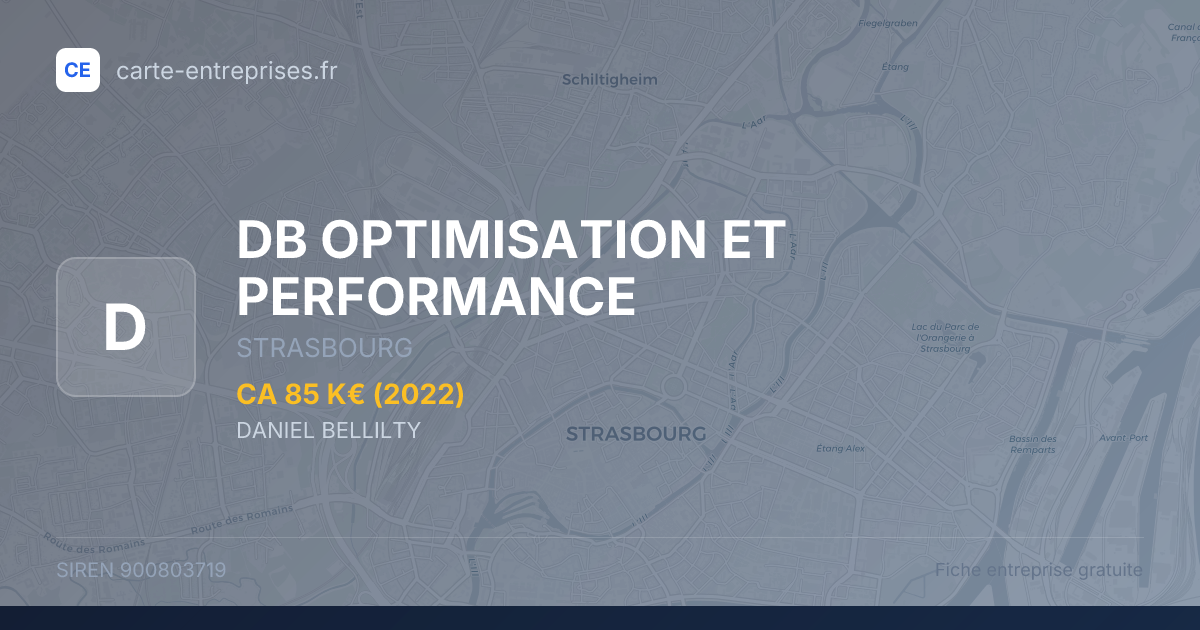 DB OPTIMISATION ET PERFORMANCE — 900803719 — fiche entreprise