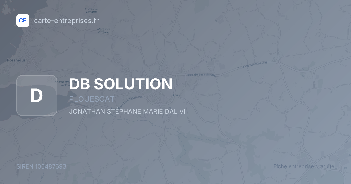 DB SOLUTION — 100487693 — fiche entreprise