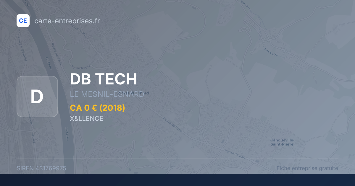 DB TECH — 431769975 — fiche entreprise