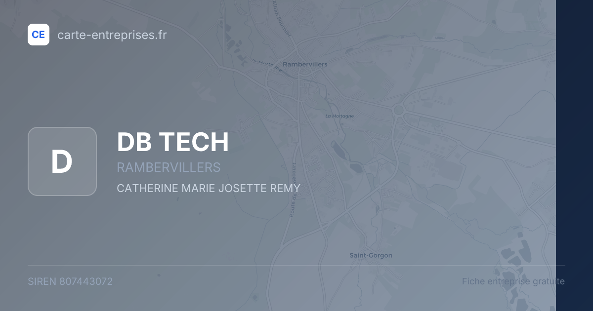 DB TECH — 807443072 — fiche entreprise