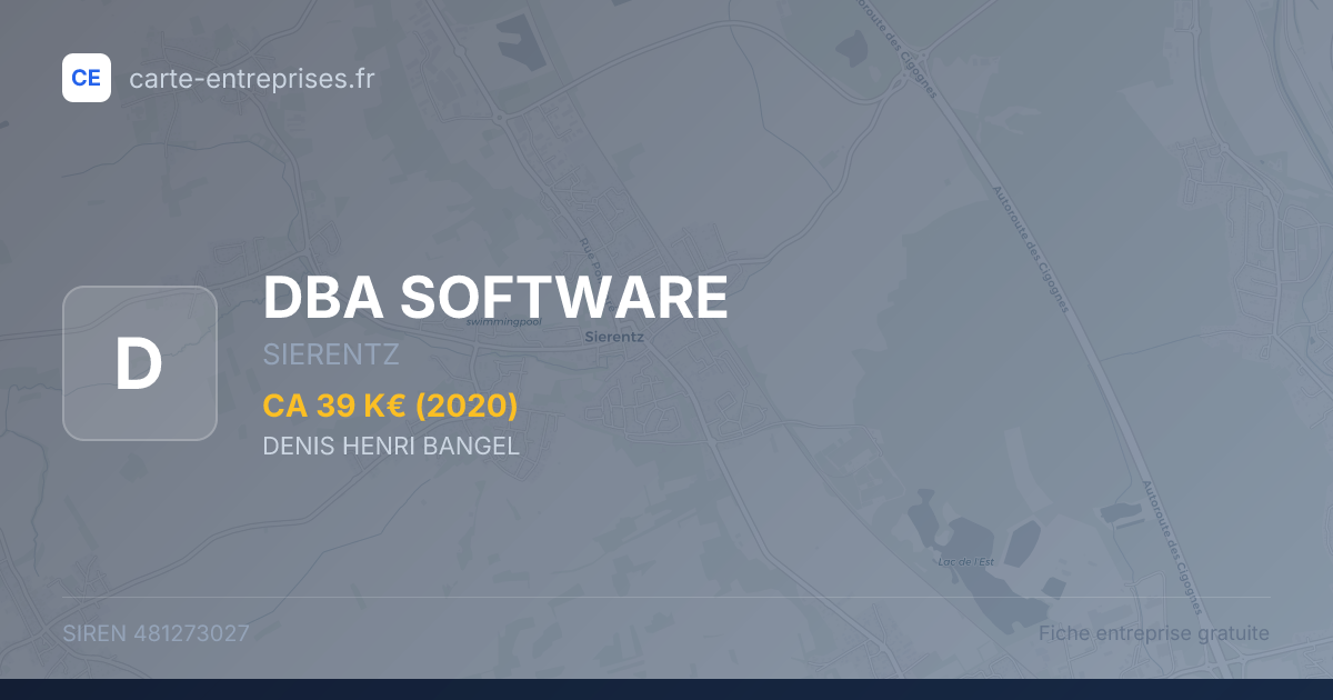 DBA SOFTWARE — 481273027 — fiche entreprise