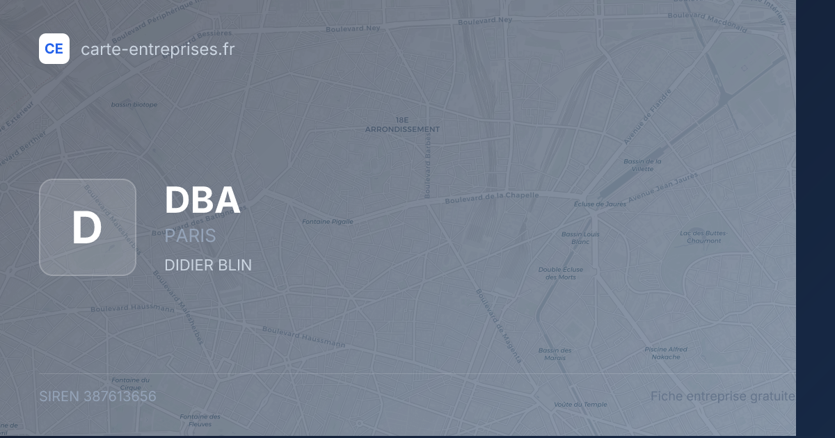 DBA — 387613656 — fiche entreprise