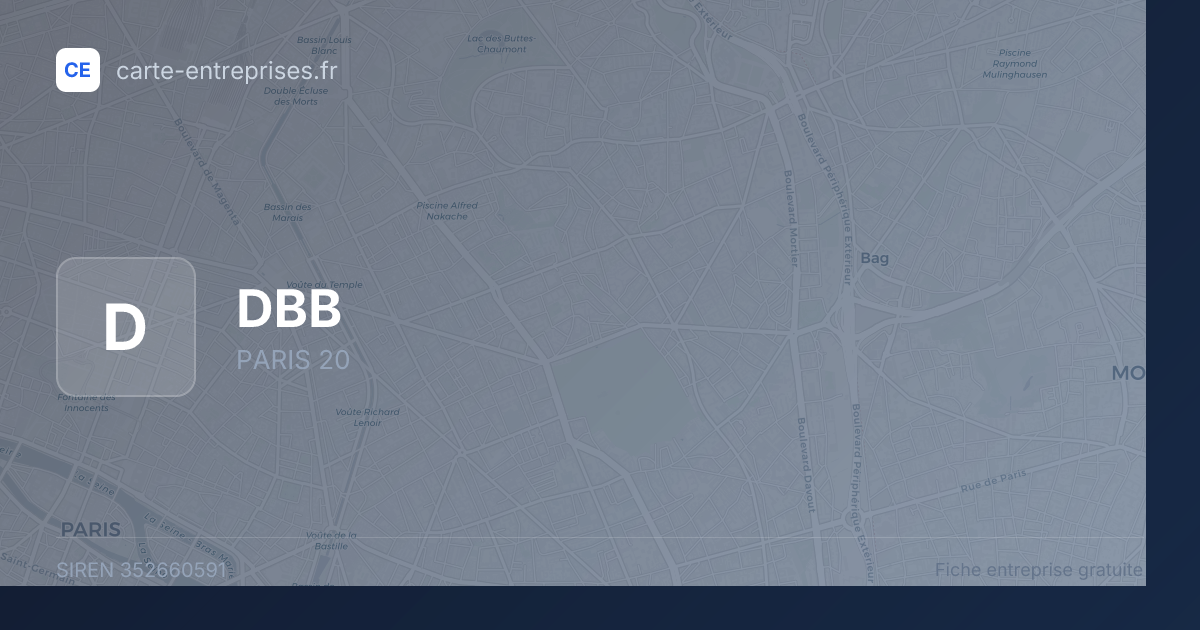 DBB — 352660591 — fiche entreprise
