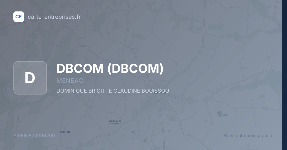 DBCOM — 879396299 — fiche entreprise