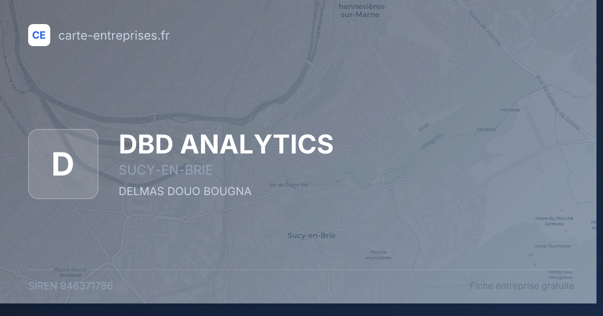 DBD ANALYTICS — 948371786 — fiche entreprise