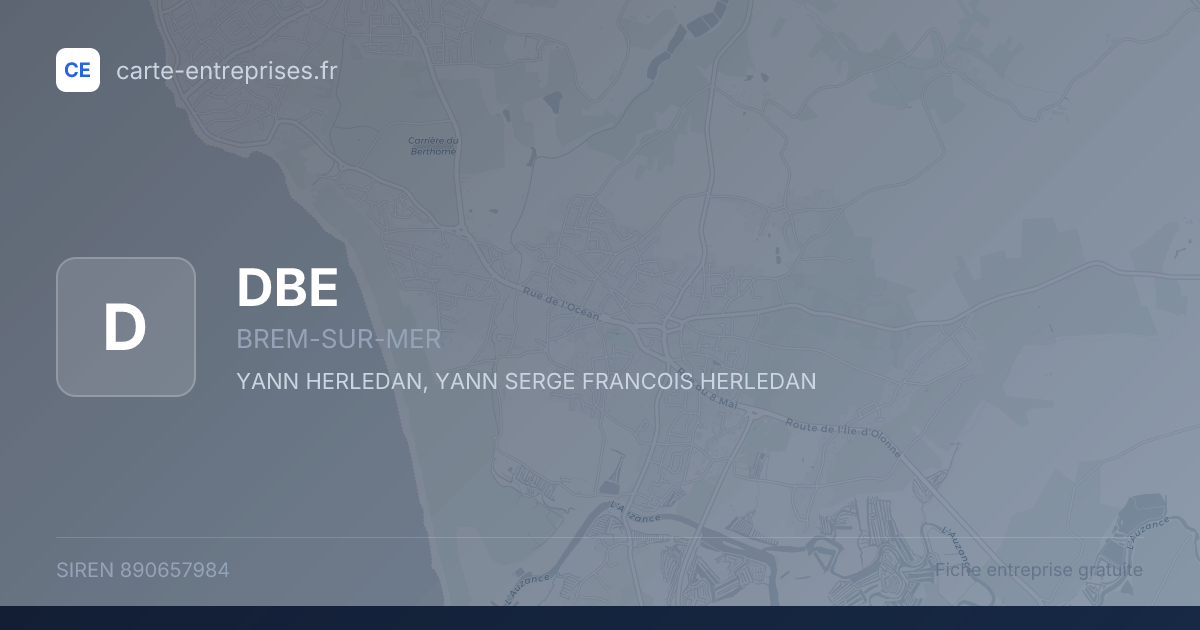 DBE — 890657984 — fiche entreprise