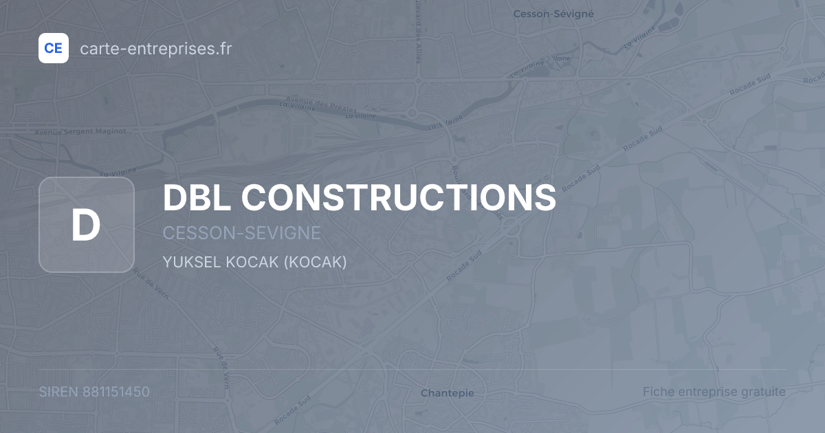 DBL CONSTRUCTIONS — 881151450 — fiche entreprise