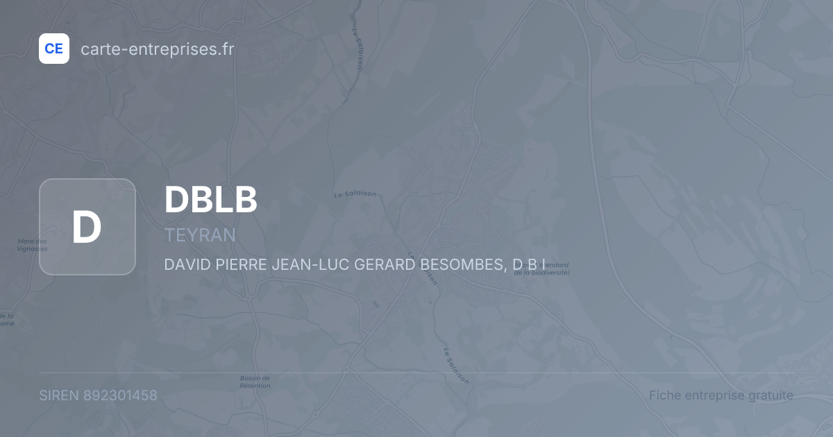 DBLB — 892301458 — fiche entreprise