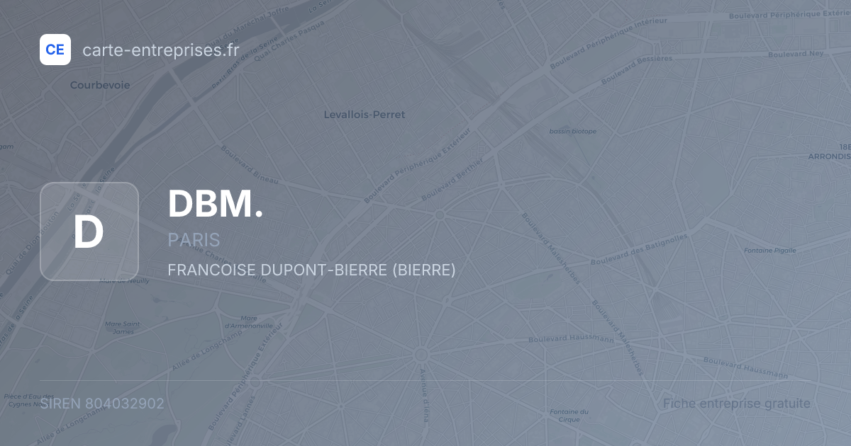 DBM. — 804032902 — fiche entreprise