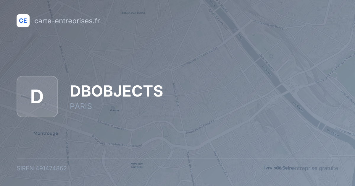 DBOBJECTS — 491474862 — fiche entreprise