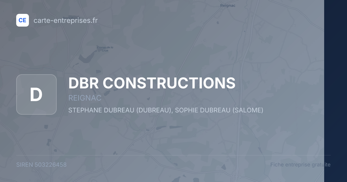 DBR CONSTRUCTIONS — 503226458 — fiche entreprise