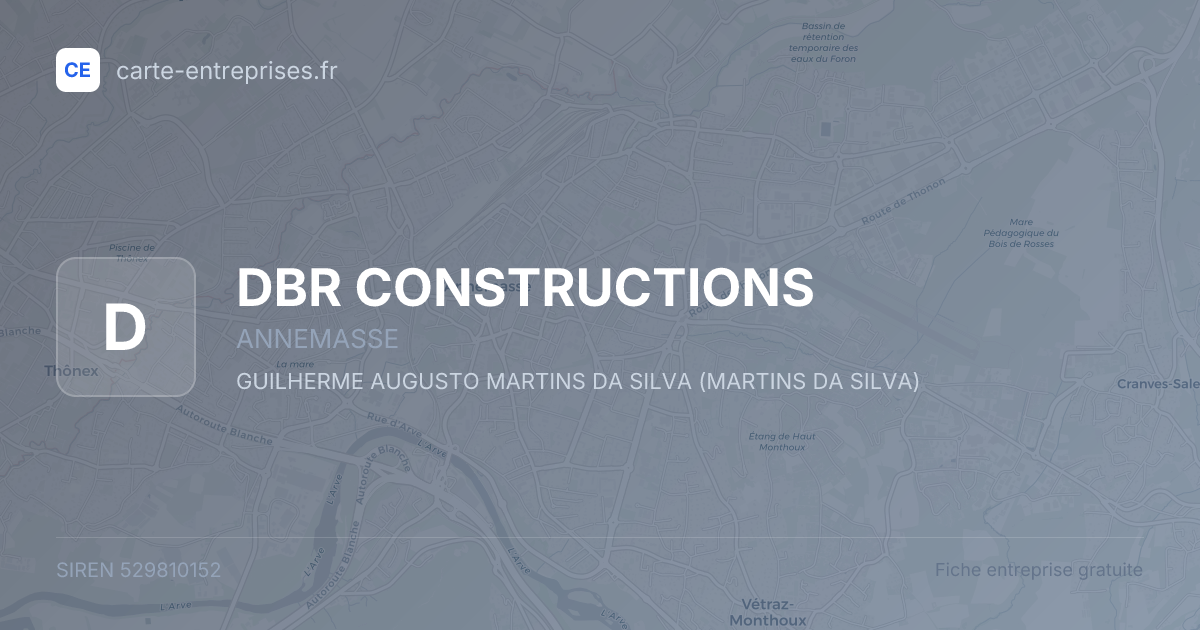 DBR CONSTRUCTIONS — 529810152 — fiche entreprise