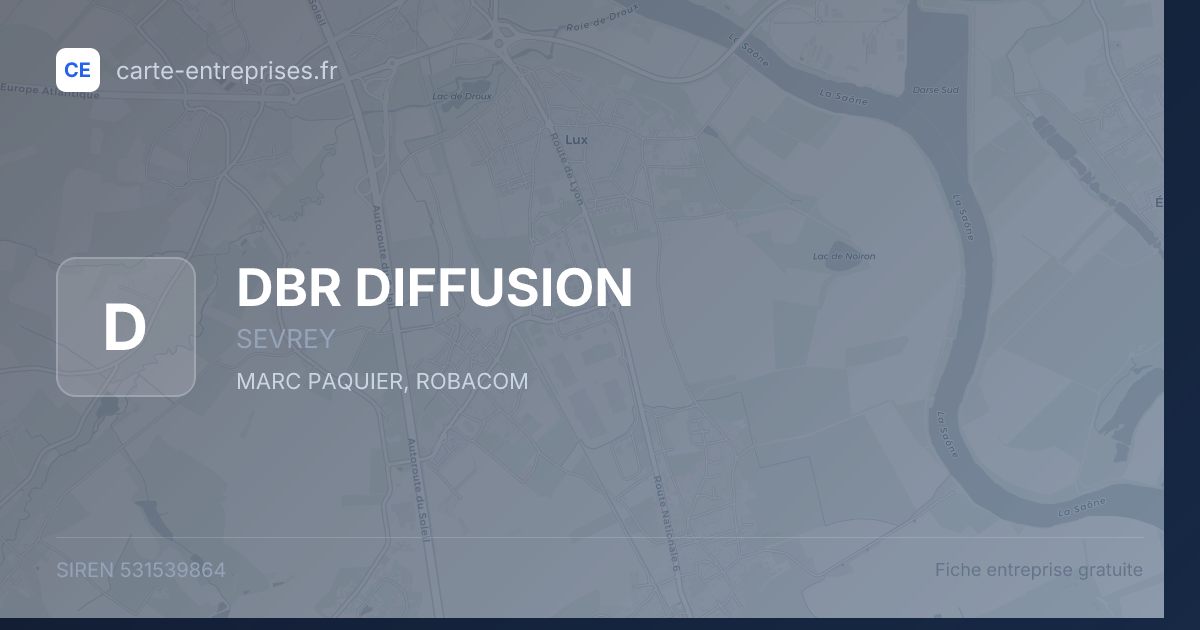 DBR DIFFUSION — 531539864 — fiche entreprise