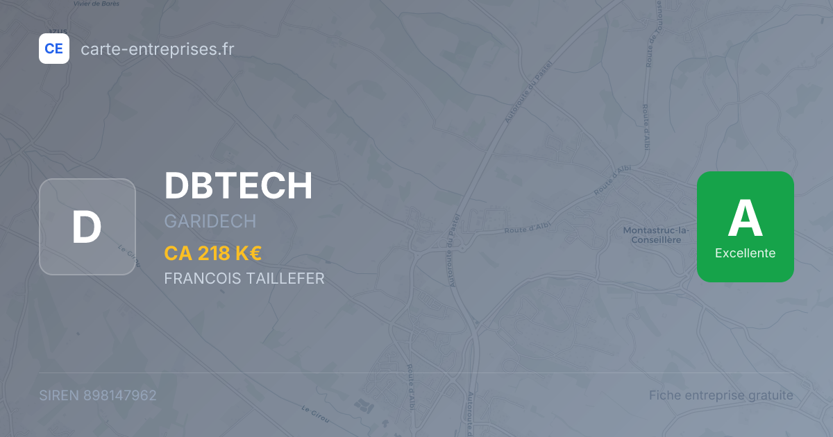 DBTECH — 898147962 — fiche entreprise