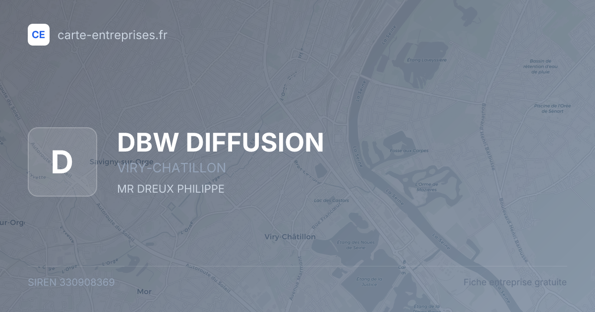 DBW DIFFUSION — 330908369 — fiche entreprise