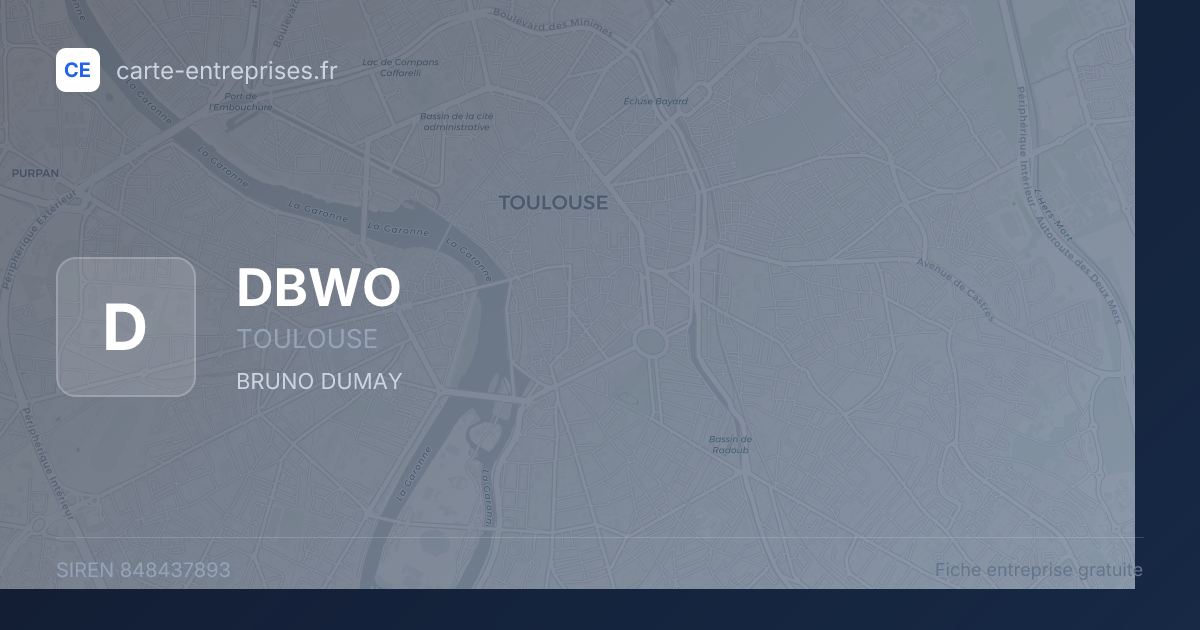 DBWO — 848437893 — fiche entreprise