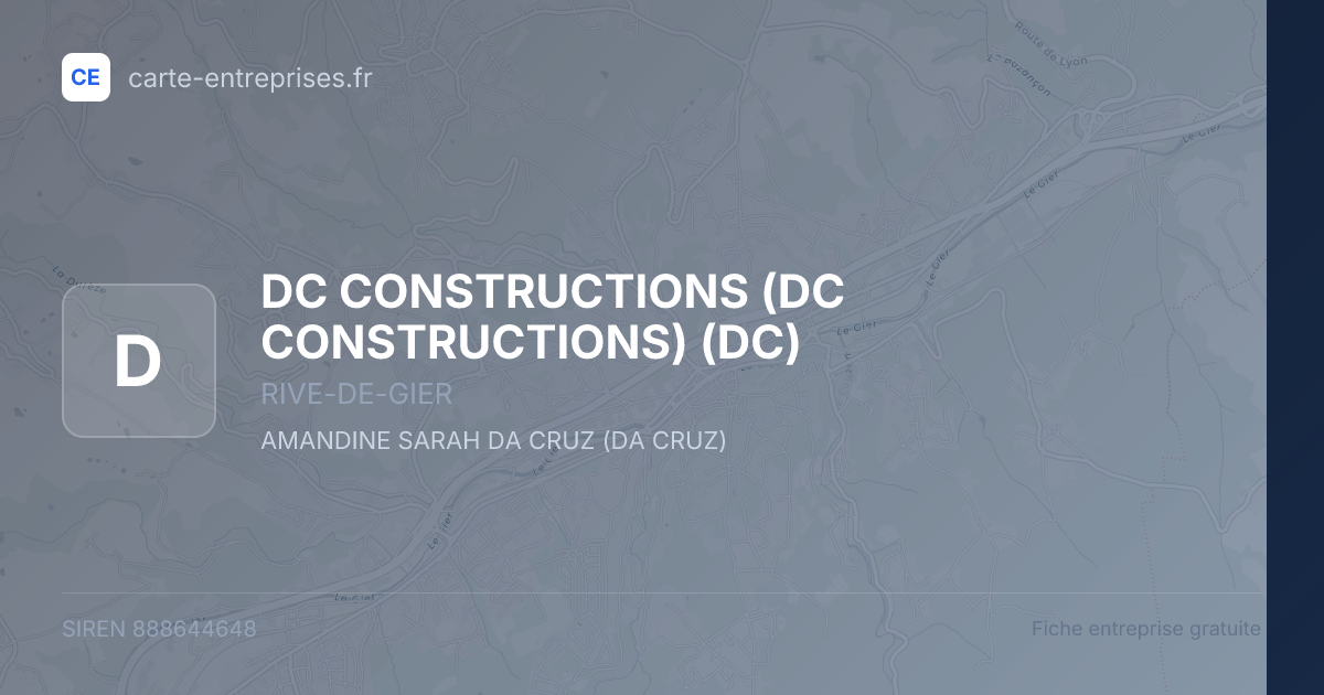 DC CONSTRUCTIONS (DC CONSTRUCTIONS) (DC) — 888644648 — fiche entreprise