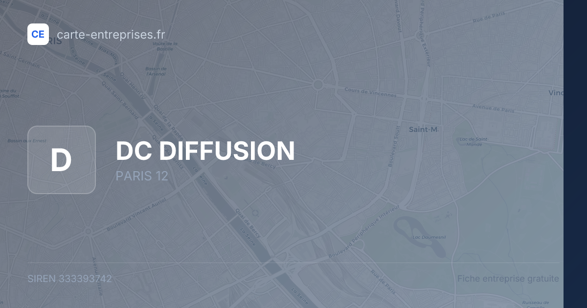 DC DIFFUSION — 333393742 — fiche entreprise