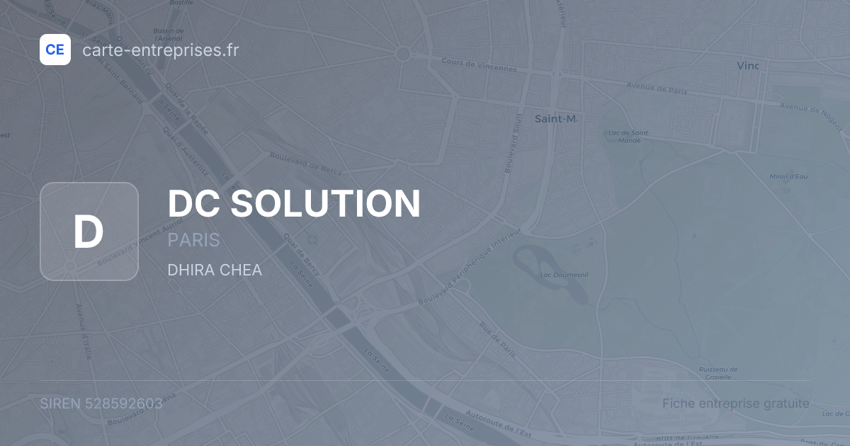 DC SOLUTION — 528592603 — fiche entreprise