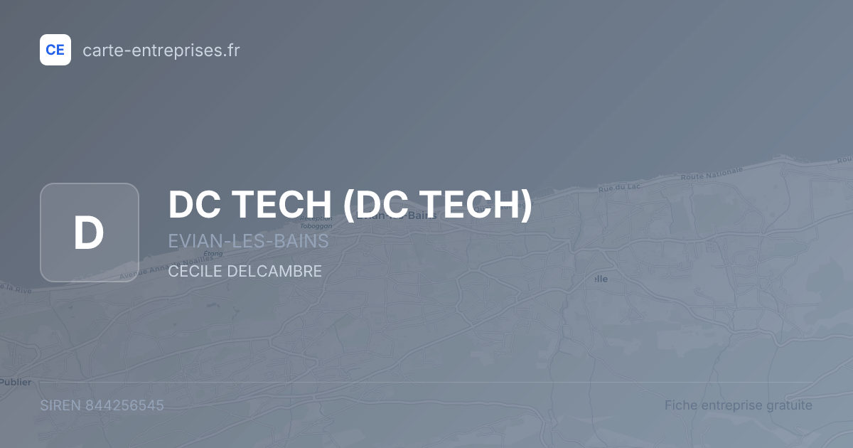 DC TECH — 844256545 — fiche entreprise