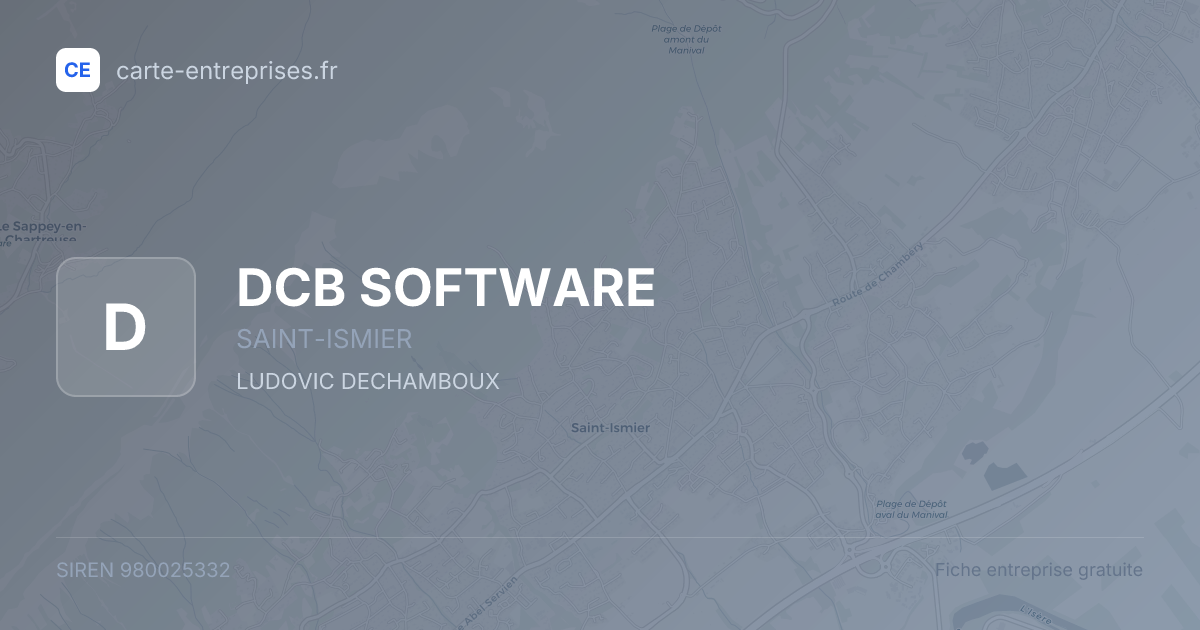 DCB SOFTWARE — 980025332 — fiche entreprise