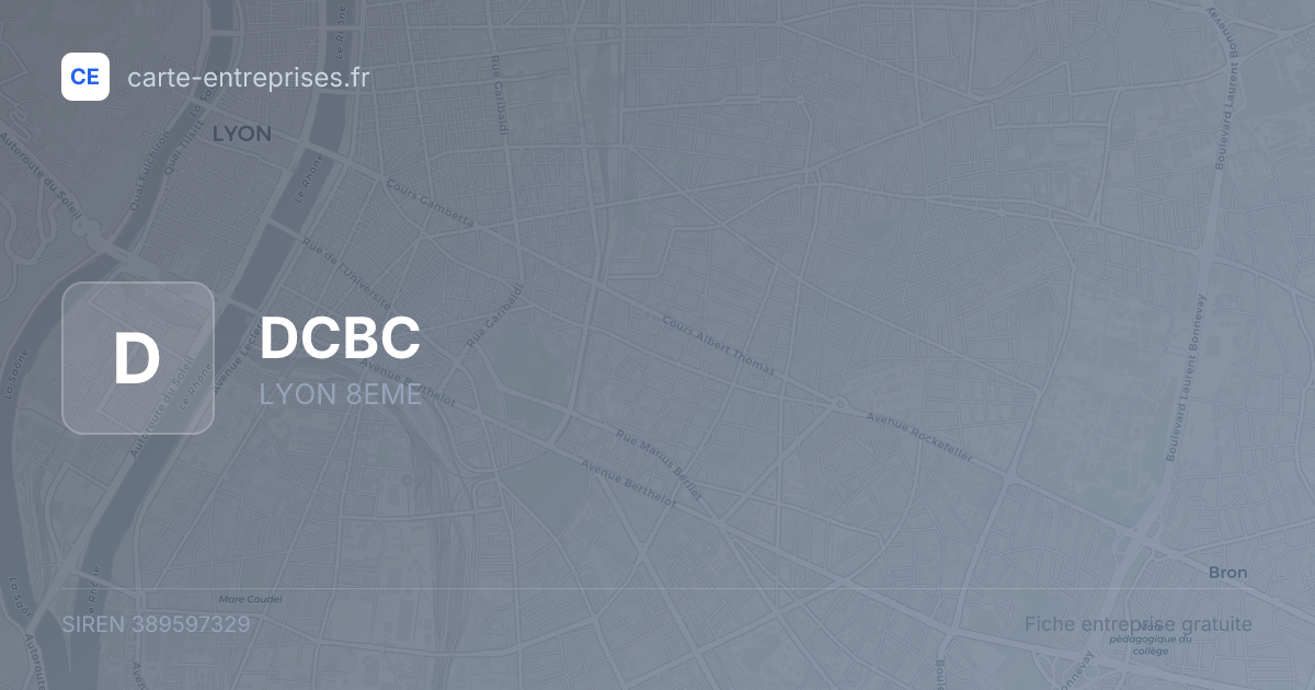 DCBC — 389597329 — fiche entreprise