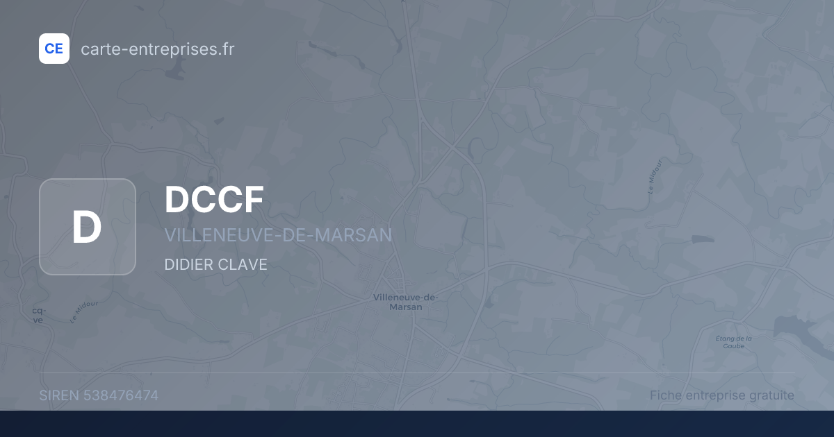 DCCF — 538476474 — fiche entreprise