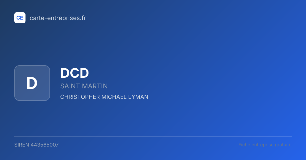 DCD — 443565007 — fiche entreprise