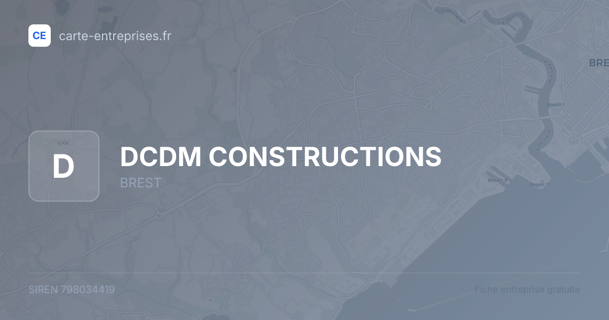 DCDM CONSTRUCTIONS — 798034419 — fiche entreprise