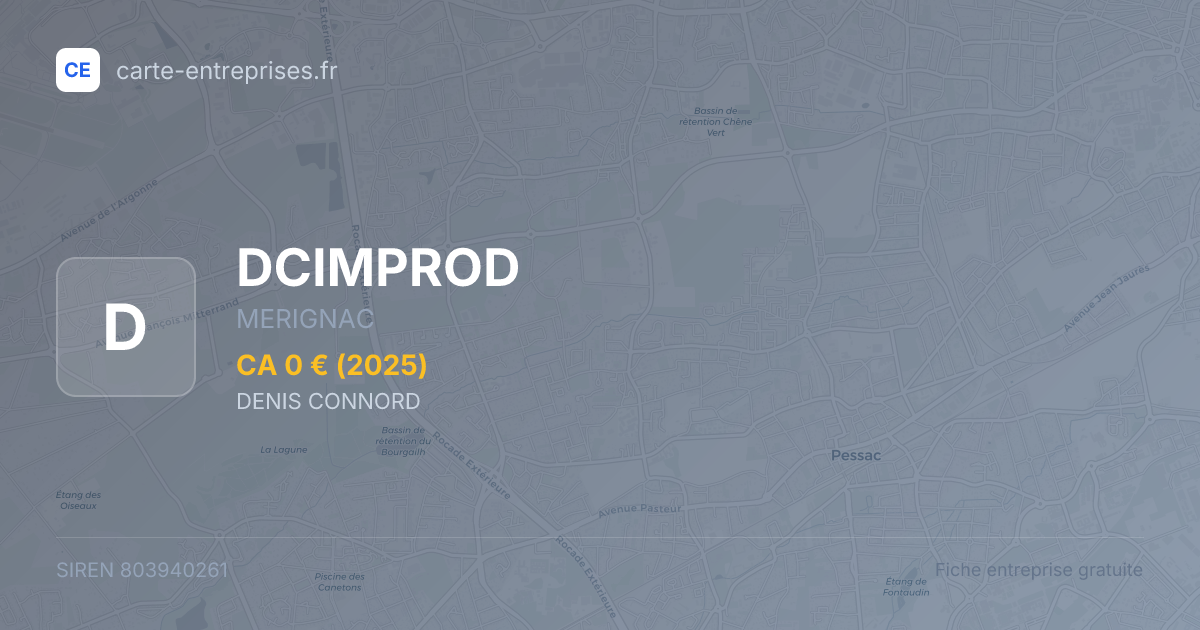 DCIMPROD — 803940261 — fiche entreprise