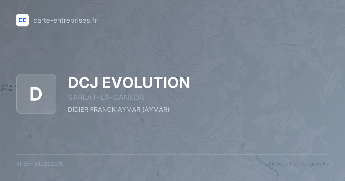 DCJ EVOLUTION — 812252211 — fiche entreprise