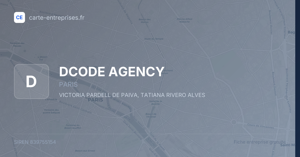 DCODE AGENCY — 839755154 — fiche entreprise