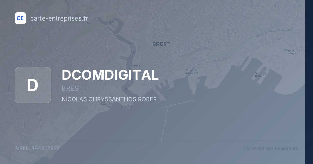 DCOMDIGITAL — 894307925 — fiche entreprise