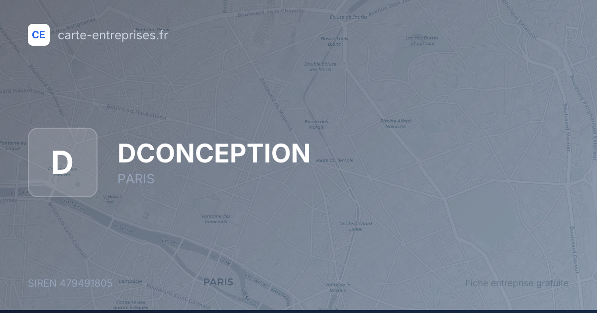 DCONCEPTION — 479491805 — fiche entreprise