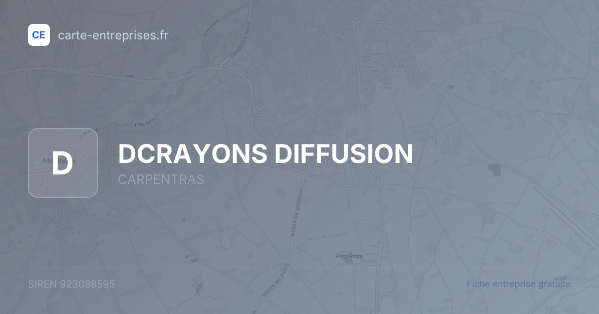 DCRAYONS DIFFUSION — 923088595 — fiche entreprise