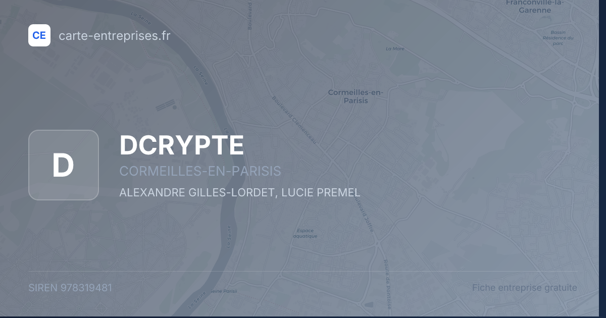 DCRYPTE — 978319481 — fiche entreprise