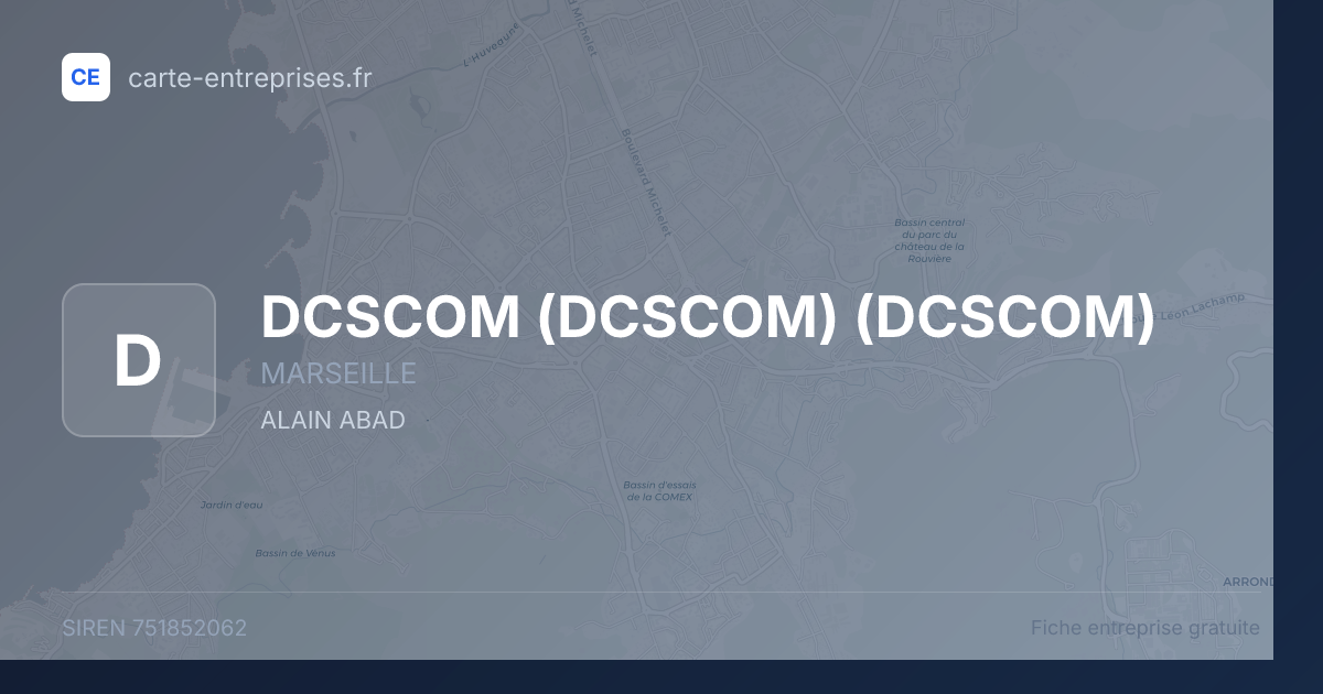 DCSCOM (DCSCOM) (DCSCOM) — 751852062 — fiche entreprise
