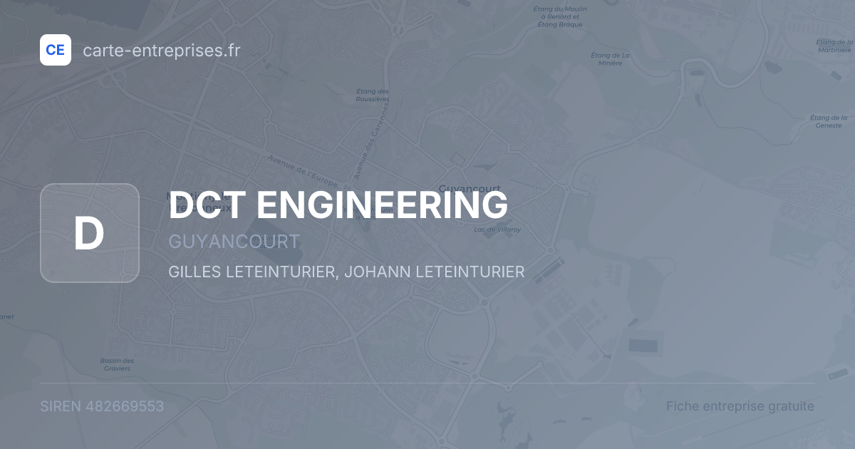 DCT ENGINEERING — 482669553 — fiche entreprise