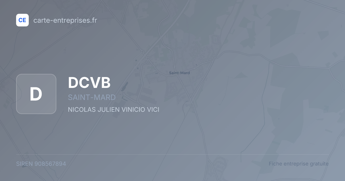 DCVB — 908567894 — fiche entreprise