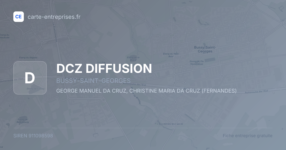 DCZ DIFFUSION — 911098598 — fiche entreprise
