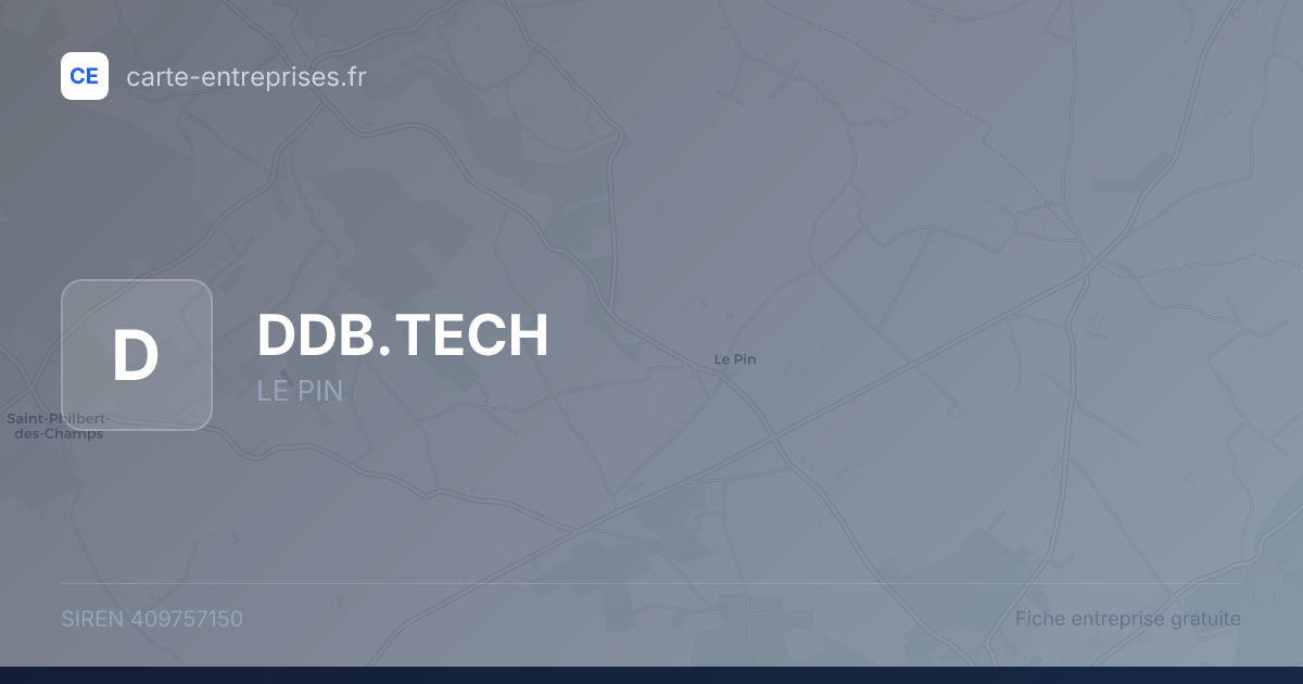 DDB.TECH — 409757150 — fiche entreprise