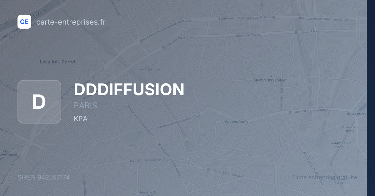 DDDIFFUSION — 942557174 — fiche entreprise