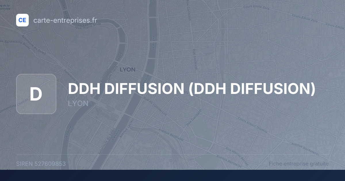 DDH DIFFUSION — 527609853 — fiche entreprise
