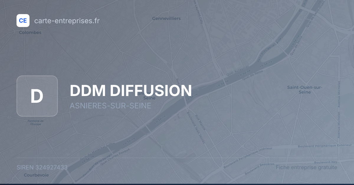 DDM DIFFUSION — 324927433 — fiche entreprise
