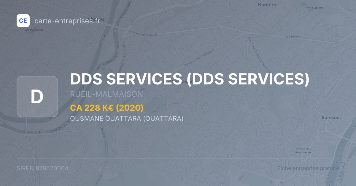 DDS SERVICES — 878620004 — fiche entreprise